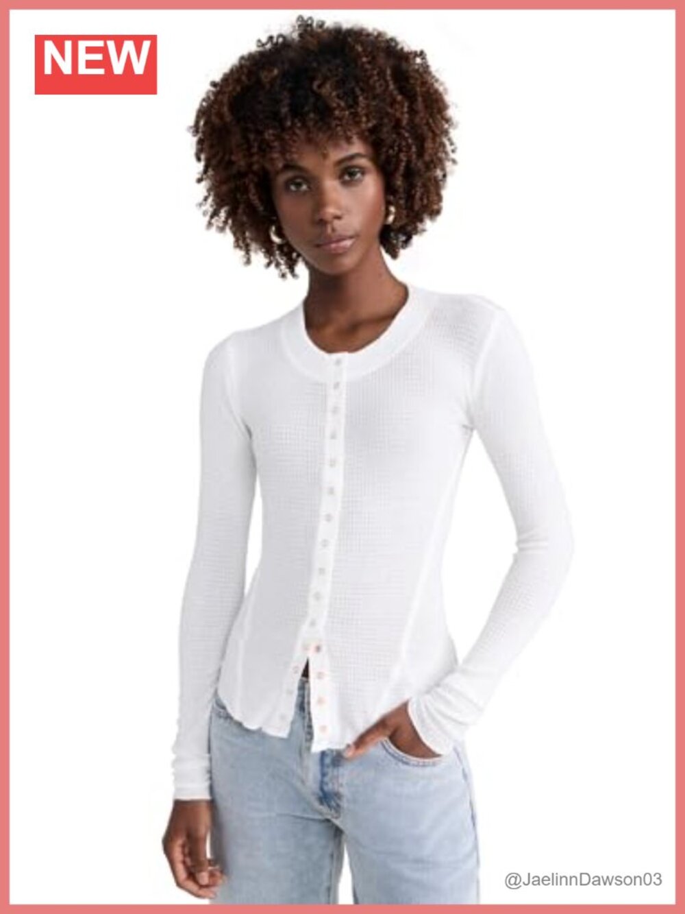Women's Lightweight Waffle Knit Cardigan Long Sleeve Snap